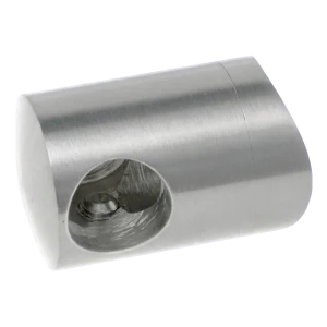 PSG Endhalter rechts für Stab ø16 mm – Montage an Rohr ø42,4 mm, AISI 304 satiniert