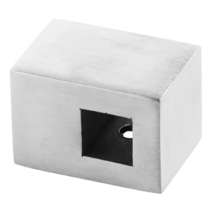 PSG durchgehende Geländerhalterung für Stab 10x10 mm – Montage an Fläche, AISI 304 satin