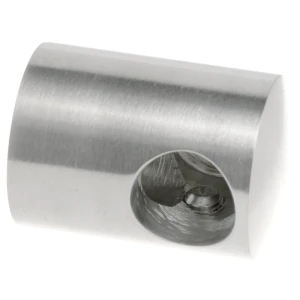 PSG Endhalter links für Geländerstab fi 16 mm – AISI 304 Satiniert, Wandmontage