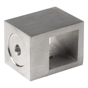 PSG – Baluster-Durchgangshalter für Stab 20×20 mm AISI 304 satiniert