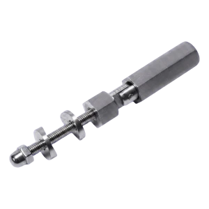 PSG Gelenkhalter für Seil ø 6 mm – Befestigung an Rohr 42,4 mm oder Fläche, AISI 304 satiniert