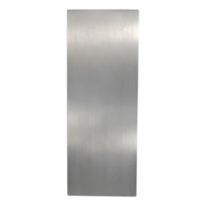 Kozza Endkappe seitlich Aluminium für Glasgeländer-Profil U – satiniert 121×45 mm