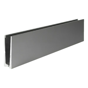 Kozza U-Profil Aluminium für randlose Glasgeländer 5000 mm – Montage von oben, satiniert