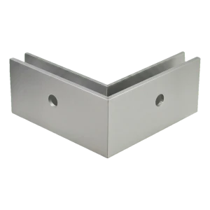 PSG Außen-Eckprofil U für rahmenlose Glasgeländer 200×119×47 mm – seitliche Befestigung