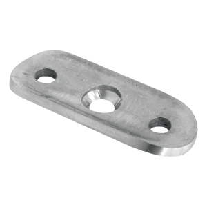 Handlaufmontageplatte 42,4 mm – Edelstahl AISI 304, satin, 64×24×4 mm
