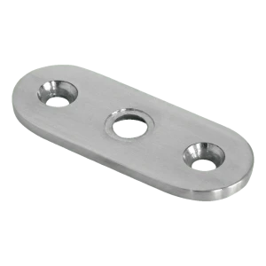 Montageplatte für flache Handläufe 64×24×4 mm – Edelstahl AISI 304 satiniert