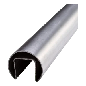 PSG Glasauflagehandlauf Ø 42,4 mm satiniert – AISI 304 Rohr, Länge 5000 mm