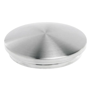Konvexer Endstopfen zum Einschlagen für Handlaufrohre Ø42,4 mm – Edelstahl AISI 304 satiniert