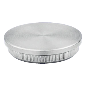 Flache Endkappe zum Einschlagen für Geländerrohr Ø42,4 mm AISI 304 satin
