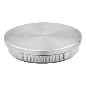 Flacher Einschlag-Endverschluss für Geländerrohr 42,4 mm AISI 304 satiniert