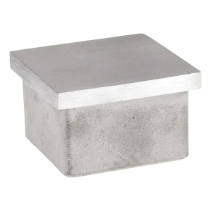 Endkappe zum Einschlagen für Quadratprofil 40×40×2 mm – Edelstahl AISI 304 satiniert