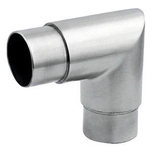 Geländer-Winkel 90° scharf eingeklebt ⌀42,4 mm – Edelstahl AISI 304 satiniert