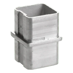 Gerader Einklebeverbinder für Geländerprofil 40x40 mm – Edelstahl AISI 304 satiniert