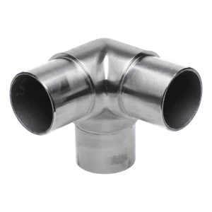 Verbinder Eckdreieck für Geländer – Rohr 42,4x2 mm, Edelstahl AISI 304, satiniert