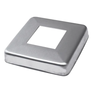 Quadratische Stahlabdeckung für Geländerprofil 40x40 mm – 85x85 mm satiniert