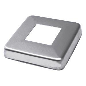 Geländer-Abdeckrosette 90x90 mm für Profil 40x40 – Edelstahl AISI 304 poliert
