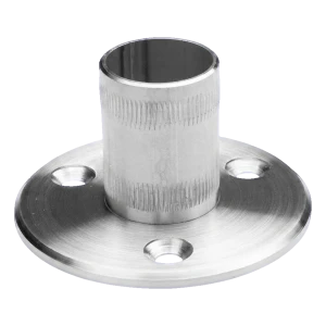 PINOX – Geländerpfosten-Grundplatte fi42,4 mm zum Einschlagen, Edelstahl satiniert