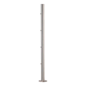 PINOX – mittlerer Balustradenpfosten unbewehrt ø 42,4 × 881 mm, Edelstahl satiniert